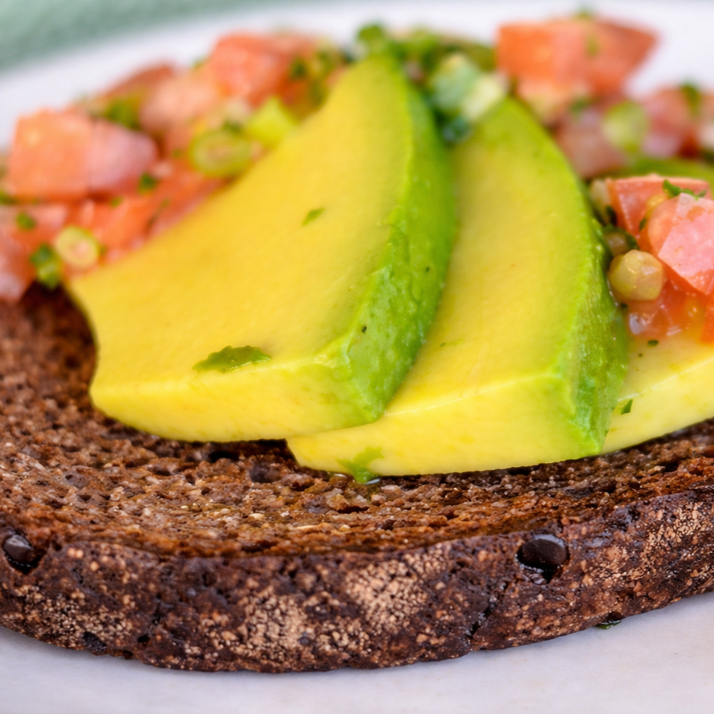 Avocado Toast on Gluten-Free Chocolate Bread