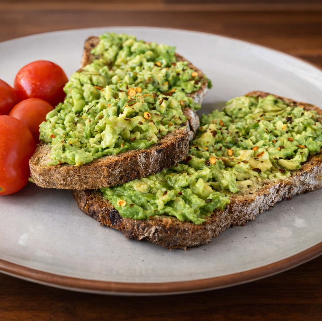 Avocado Toast on best Gluten-free bread from Deux Pates Bakery