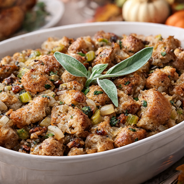 Gluten-Free Stuffing with Deux Pates Best Gluten-Free Breads and Baguette